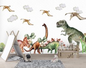 Wandtattoo Jurassic World mit Dinosauriern Tyrannosaurus Rex für Kinder und Kinderzimmer