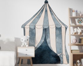 Circus Tent Wall Decal for Nursery | Circus Wall Decal | Reusable ECO sticker | OiLANDIA