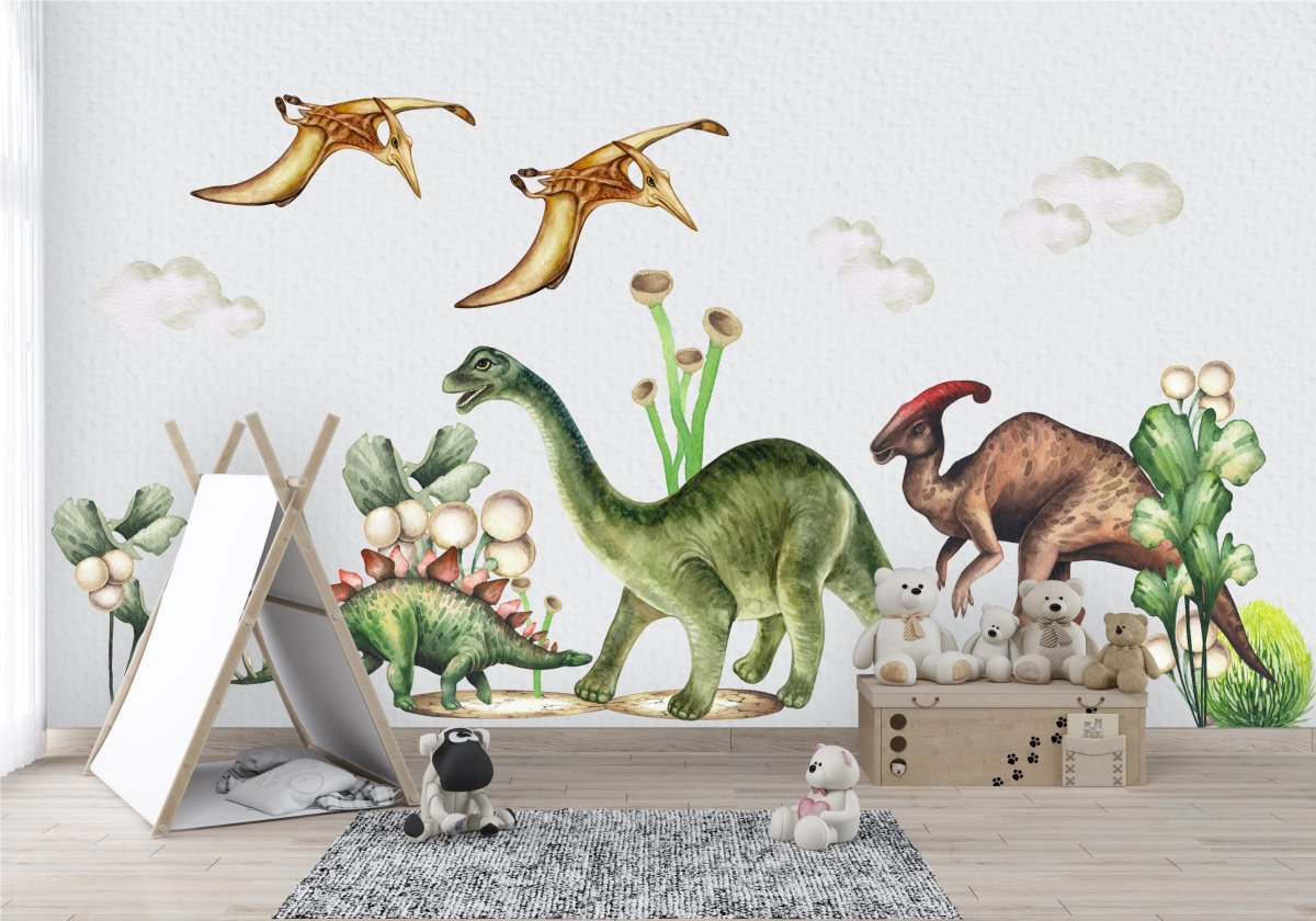Dinosaurs Wall Decal for Kids room, peel&stick wall sticker with Dinosaur