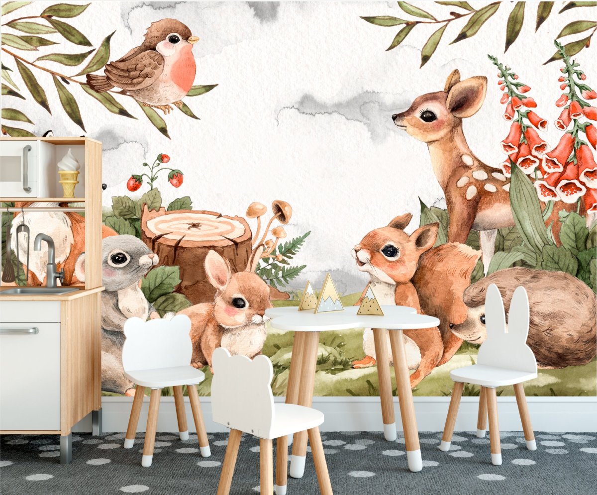 Kids Wallpaper, Mural Magic Forest for Little Hikers,Wallpaper for Boys and Girls, Removable